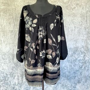 Art And Soul Floral Print Tunic - Large